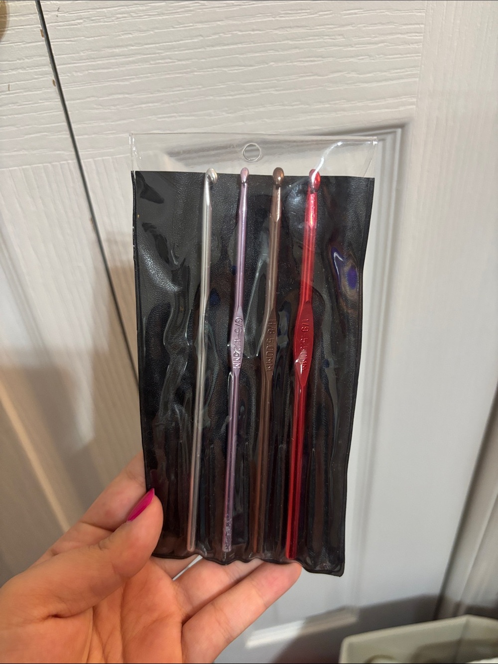 Metallic Crochet Hook Set - 4 Piece